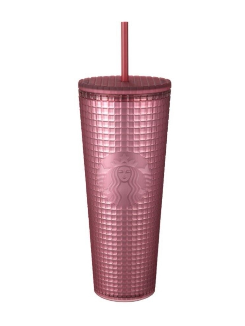 Starbucks Maroon Berry Grid Tumbler